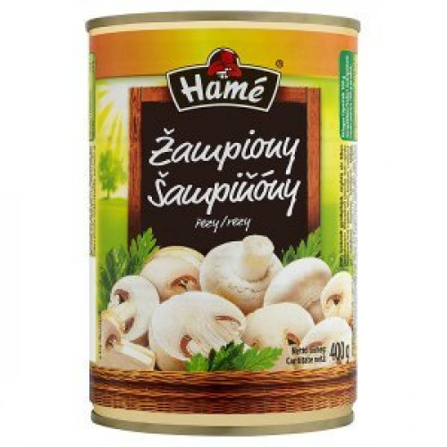 Šampiňóny krájané, konzerva 400g/200g