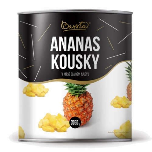 Ananás kúsky, 3050g/1840g