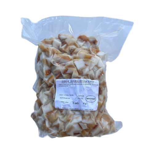 Domáca biela údená slanina - kocky