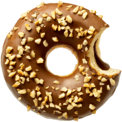 Donut s lieskovoorieškovou náplňou 71g ( 48x71g )
