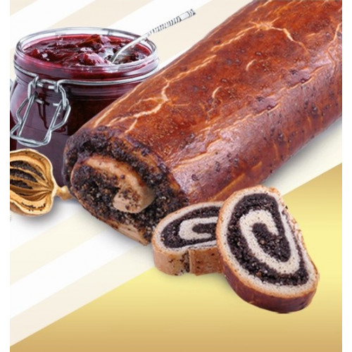 Tradičný vianočný makový závin so slivkovým lekvárom (náplň 54%