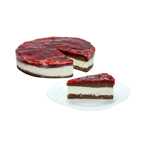 Torta MASCARPONE JAHODA 1400g/14 porcií, predrezaná, samostatne balená
