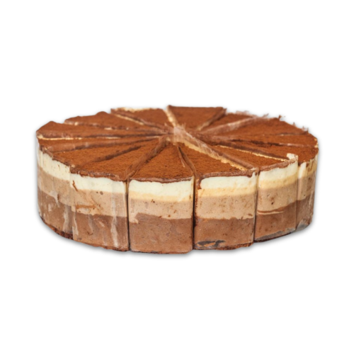 Torta ČOKO - TRIO 1680g/14 porcií, predrezaná, samostatne balená