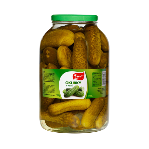 Uhorky celé, 9-12cm, fľaša, 3500g