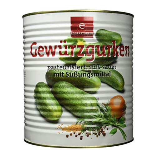 Uhorky celé, 8-10cm, konzerva, 9700g