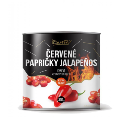 Jalapeňos červené papričky krájané 3000g/PP1700g