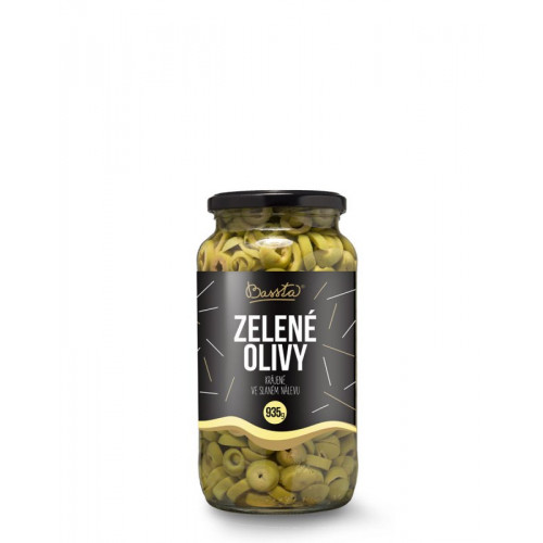 Krájané zelené  olivy, 935g/480g