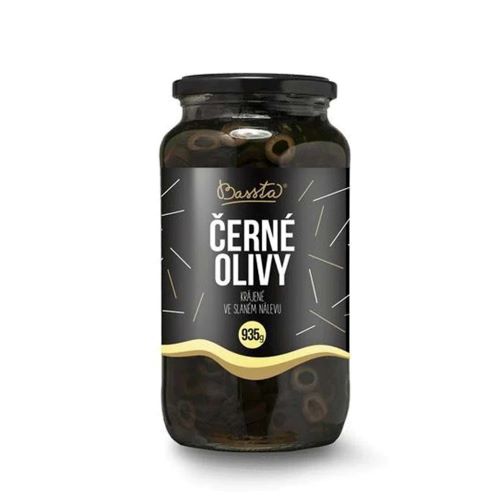 Krájané čierne olivy, 935g/480g